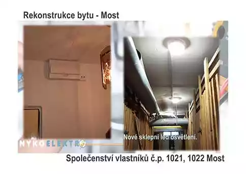 nykoelektro,elektrikar,opravy,montaze,byty,domy,zvonky,telefony,osvetleni,kamery,cipy,Most,Litvínov